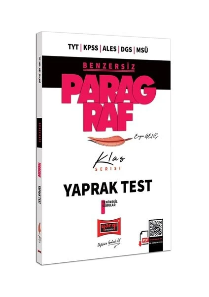 Yargı Yayınevi TYT KPSS ALES DGS MSÜ Benzersiz Paragraf Klas Serisi Tamamı Çözümlü Yaprak Test