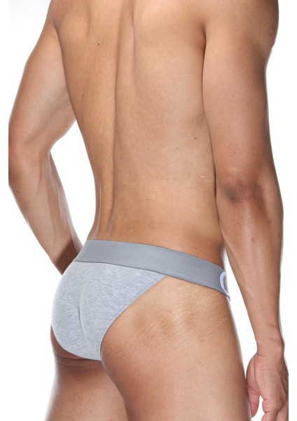 Geniş Lastikli Gri Erkek Slip