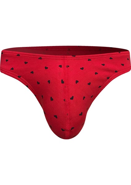 Kalp Desenli Erkek Fit Slip