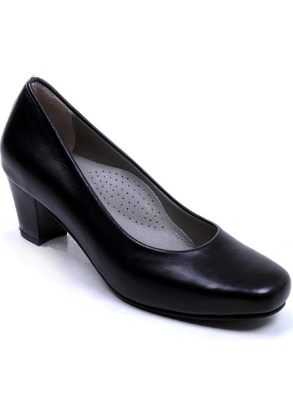Çanta Siyah Kadın Deri Topuklu Ayakkabı 343.5116