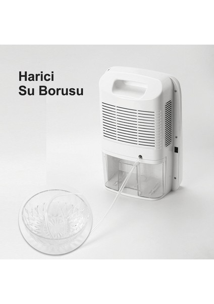 2500ML Ev Uzaktan Kumandalı Nem Alma Cihazı Bodrum  (Yurt Dışından)