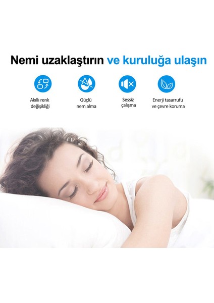 Yarı Iletken Sessiz Nem Alma Cihazı Kurutucu Nem Emici Elektrikli Hava Kurutucu Beyaz (Yurt Dışından)