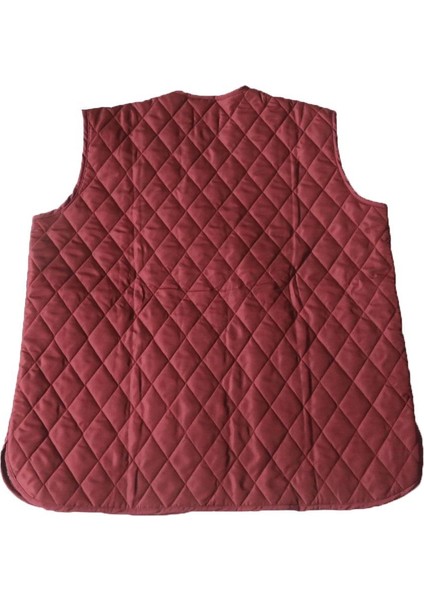 Kadın Ekose Yelek Bordo Büyük Beden 1037 modelleri