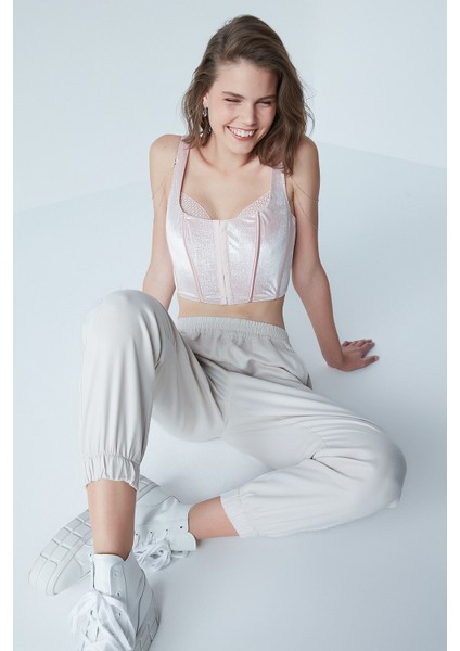 Gül Kurusu Corset Croplet