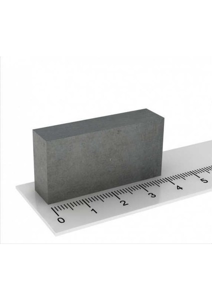 Köşeli Ferrit Kömür Seramik Magnet Mıknatıs 40x20x10 mm (5 Adet)