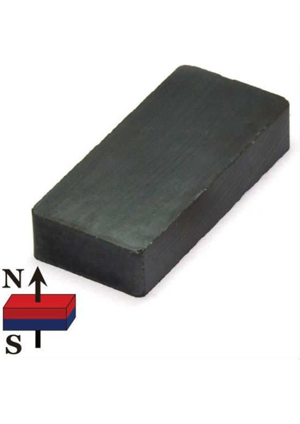 Köşeli Ferrit Kömür Seramik Magnet Mıknatıs 40x20x10 mm (5 Adet)