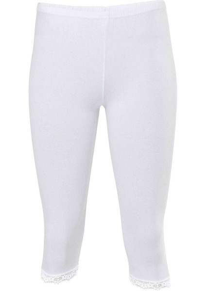 Anıt 3254 Kadın Beyaz Ince Dantelli Tayt