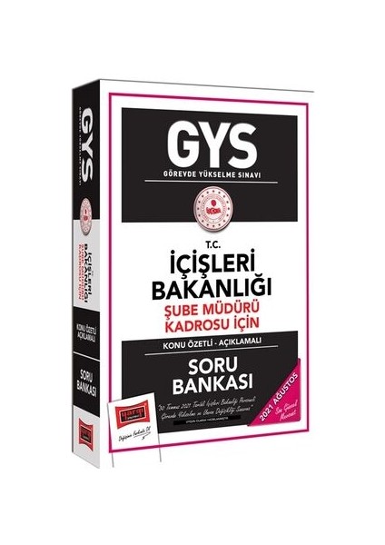 GYS T.C. İçişleri Bakanlığı Şube Müdürü Kadrosu İçin Konu Özetli Soru Bankası