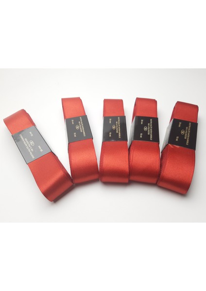 Kırmızı Saten Kurdele 3 cm Genişlik 10 mt Uzunluk (5 Adet)