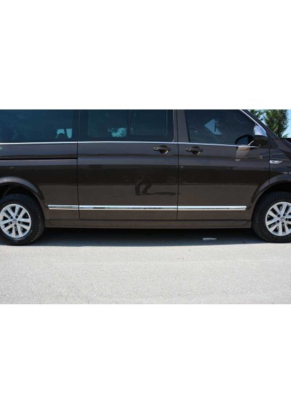 VW T5 Transporter Krom Yan Kapı Çıtası 7 Parça (Uzun Şasi) 2010 ve Sonrası
