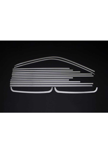 VW T5 Multivan Krom Cam Çerçevesi 14 Parça Tek Sürgülü (Uzun Şasi) 2003 ve Sonrası