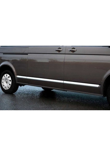 VW T5 Caravelle Krom Yan Kapı Çıtası Tek Sürgü 5 Parça (Kısa Şasi) 2003 ve Sonrası