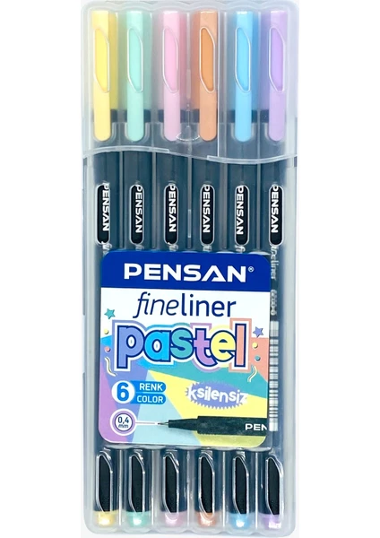 Fineliner 6 Pastel Renk 0.4mm Uç