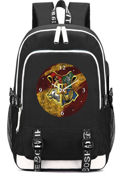 Hogwarts USB Şarj ve Kulaklık Portlu Öğrenci Sırt Çantası (Yurt Dışından)