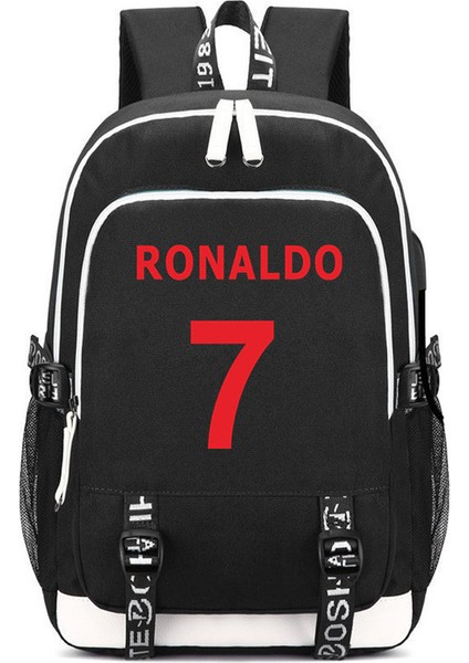 Ronaldo #7 USB ve Kulaklık Portlu Sırt Çantası (Yurt Dışından)