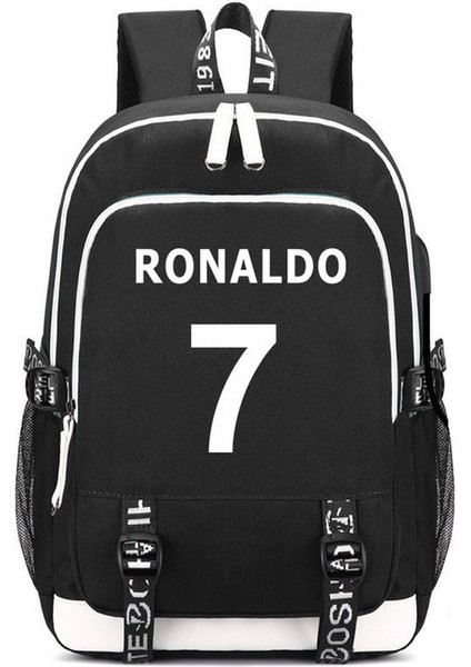 Ronaldo #7 USB ve Kulaklık Portlu Sırt Çantası (Yurt Dışından)