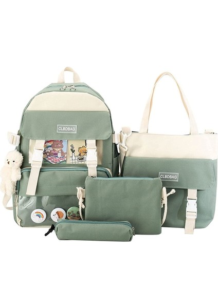 Clbdbag 4 Parça Sevimli Öğrenci Okul Sırt Çantası (Yurt Dışından)