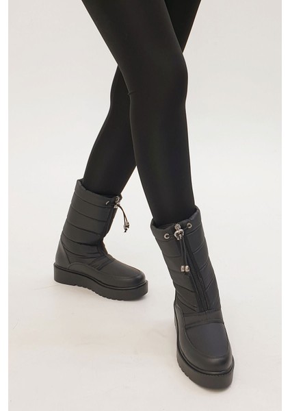 Kadın Siyah Deviza Kar Botu fiyatları