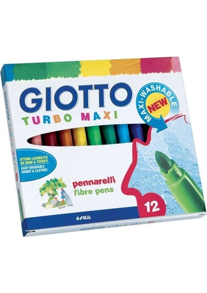 Giotto Turbo Color Keçeli Kalem 12 Renk