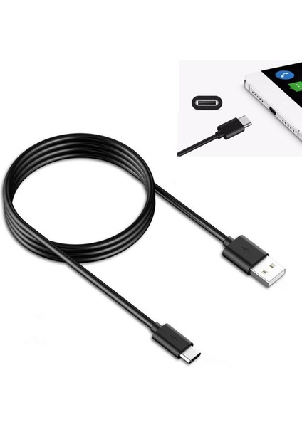 Type-C USB Şarj ve Data Kablosu - 1 Metre Siyah