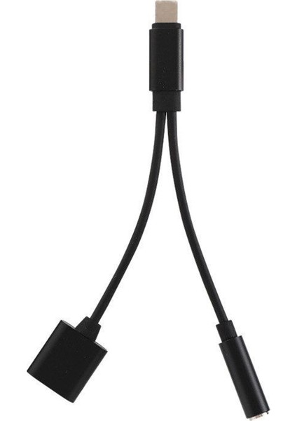 Apple Iphone Lightning Splitter 2in1 Şarj ve Kulaklık Çevirici Model No : IKD103 Siyah