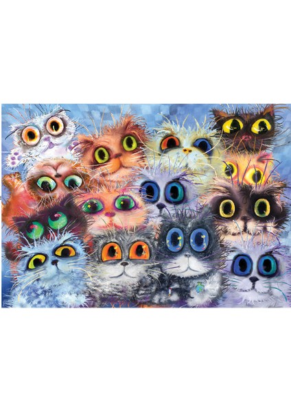 Set Of Cat's Portrait 1000 Parça Puzzle