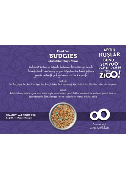 Zioo Muhabbet Kuşu Yemi 400 gr