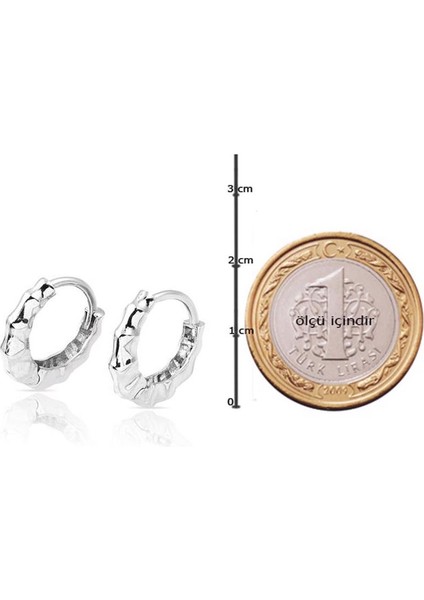 Kemik Beyaz Halka Altın Küpe indirimleri