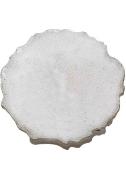 Epoksi Magnet Tırtıklı Varaklı Yarısı Şeffaf 7 cm - 10 Adet Gümüş