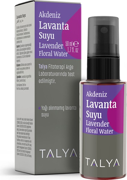 Akdeniz Lavanta Suyu, %100 Saf, Doğal ve Katıksız, Sprey Şişe, Ferahlatıcı Etkili Tonik, 50 ml