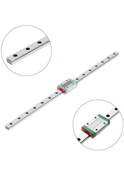 Mgn9 Lineer Ray Kızak 500MM - MGN9H Bilyalı Rulman