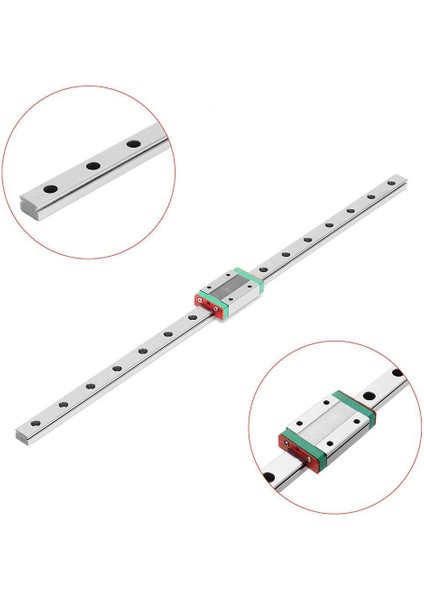 MGN12 Lineer Ray Kızak 400MM - MGN12H Bilyalı Rulman Blok