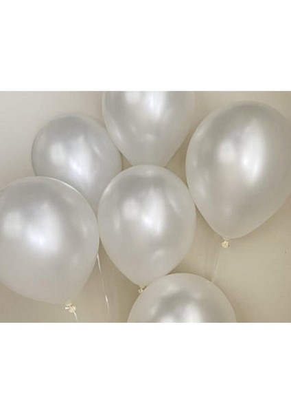 Beyaz Metalik Balon 10'lu fiyatları