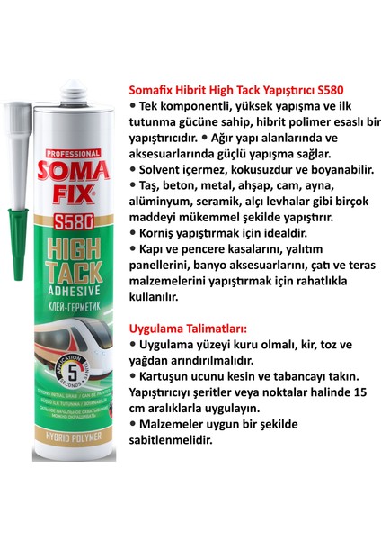 S580 High Tack Hibrit Yapıştırıcı