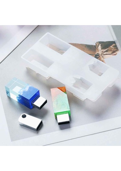 Epoksi Reçine Silikon USB Kalıbı 4'lü Model
