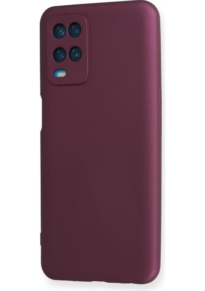 Oppo A54 4g Kılıf Yumuşak Dokulu Premium Silikon - Mürdüm modelleri