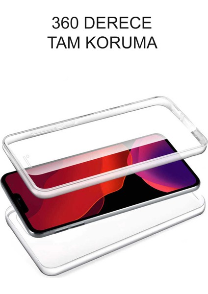 Apple iPhone 12 Pro Max Kapak 360 Derece Ön ve Arka Tam Koruma Şeffaf Silikon Kılıf fırsatları
