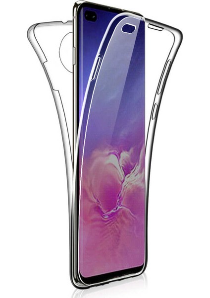 Huawei Mate 40 Pro Kapak 360 Derece Ön ve Arka Tam Koruma Şeffaf Silikon Kılıf