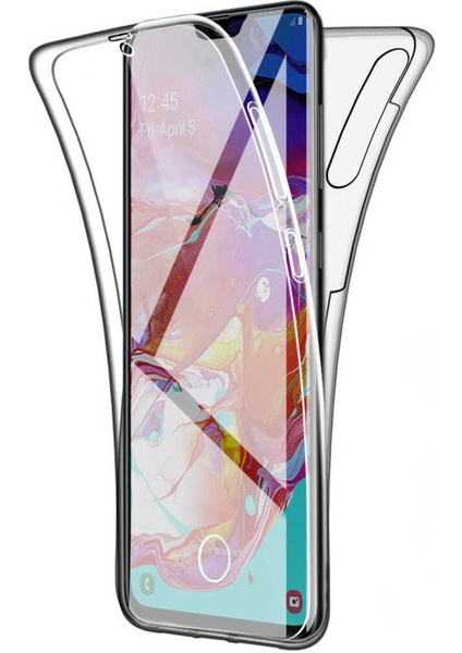 Samsung Galaxy Note 10 Kapak 360 Derece Ön ve Arka Tam Koruma Şeffaf Silikon Kılıf