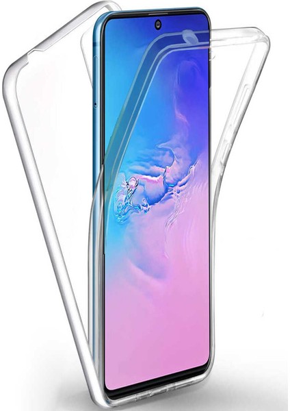 Xiaomi Poco F3 Kapak 360 Derece Ön ve Arka Tam Koruma Şeffaf Silikon Kılıf