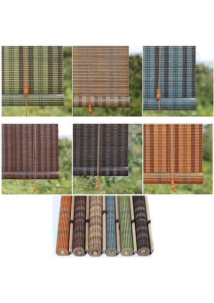 Bambu Stor Perde-Yeşil 60CM x 1,80MT