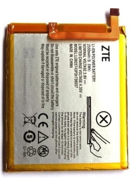 Zte Blade V7 Lite Uyumlu Batarya Pil 2500 Mah