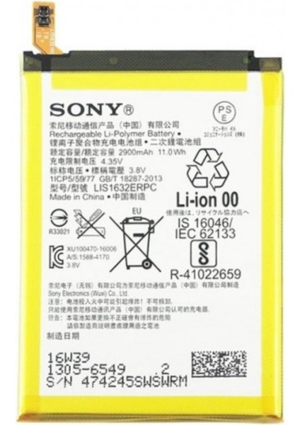 Sony Xperia Xz F8331 (LIS1632ERPC) Uyumlu Batarya Pil 2900 Mah