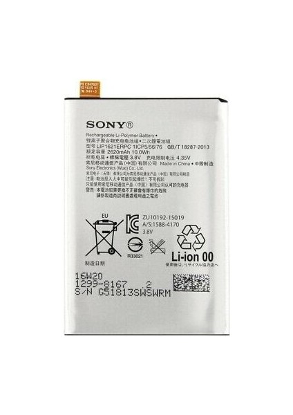 Sony Xperia L1 G3311 (LIP1621ERPC) Uyumlu Batarya Pil 2500 Mah