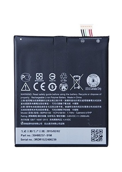 Htc Desire 626 (B0PKX100) Uyumlu Batarya Pil 2000 Mah