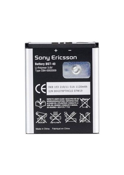 Sony Xperia BST40 Uyumlu Batarya Pil 1120MAH