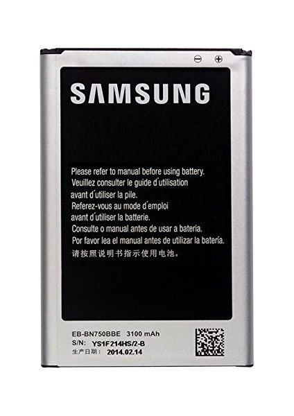 Samsung Galaxy Note 3 Neo SM-N7500 (EB-BN750BBC) Uyumlu Batarya Pil 3100MAH