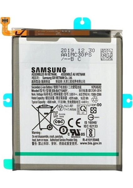 Samsung Galaxy A71 SM-A715 (EB-BA715ABY) Uyumlu Batarya Pil 4500MAH