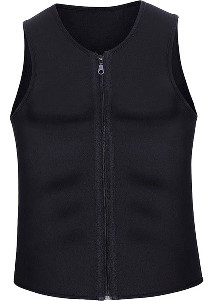 Erkekler Fermuar Sauna Ter Eğitmen Yelek Neopren Yoga Termal Vücut Şekillendirici Xxxl