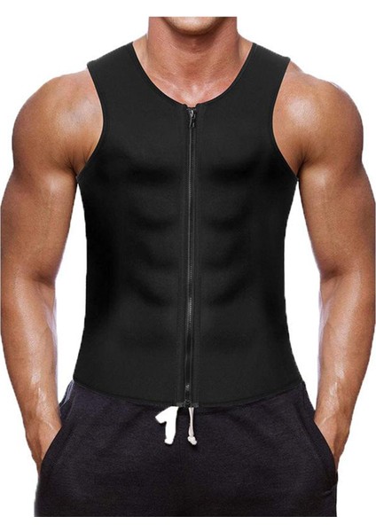 Erkekler Fermuar Sauna Ter Eğitmen Yelek Neopren Yoga Termal Vücut Şekillendirici Xxxl fırsatları